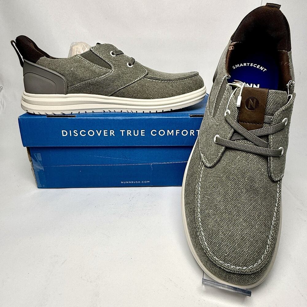 Nunn Bush Brew City EZ Ox Men’s Slip On Casual Shoes Gray Size 9 M New
